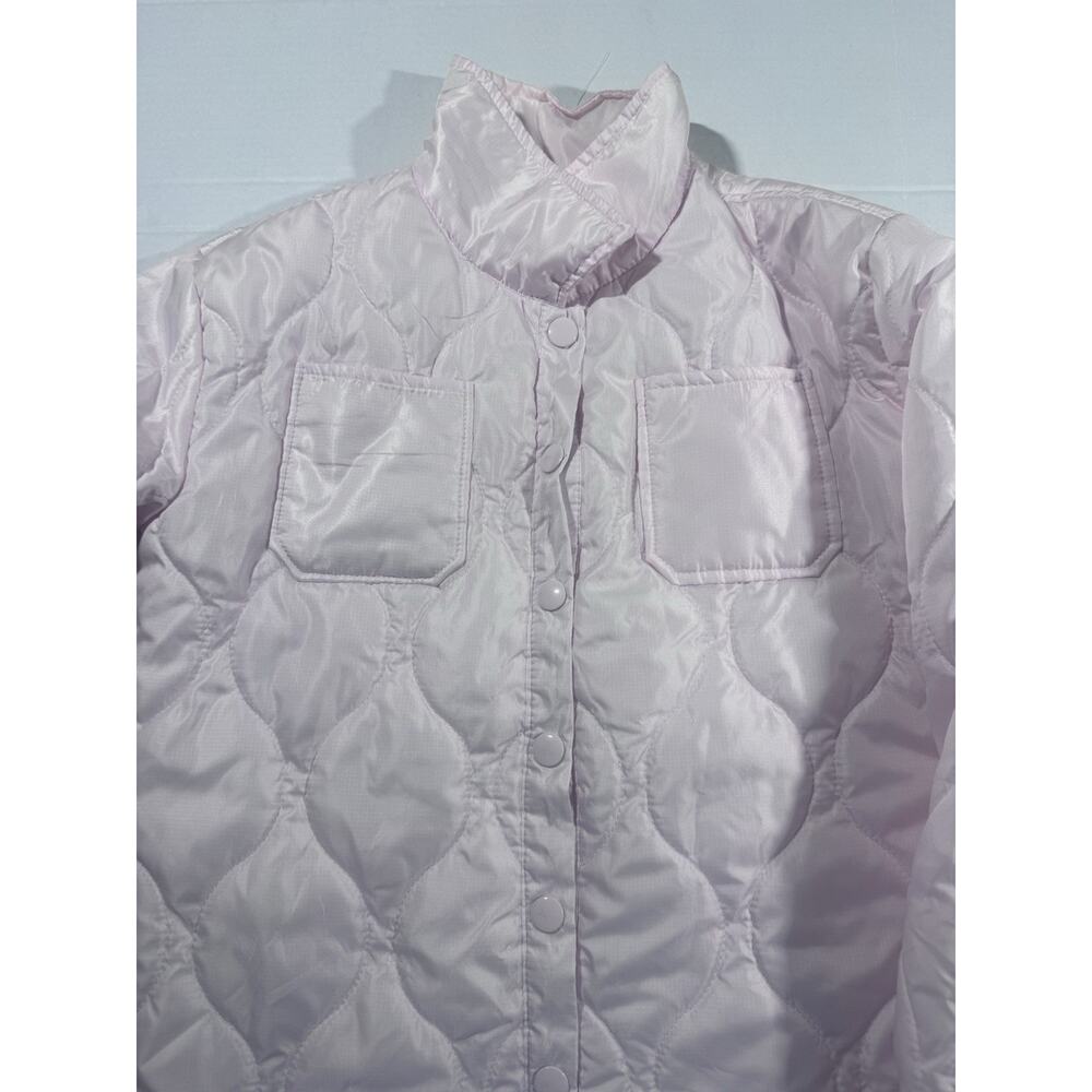 Sincerely Jules Girl Light Pink Quilted Snap Front Jacket Size M 10-12 - Picture 3 of 6